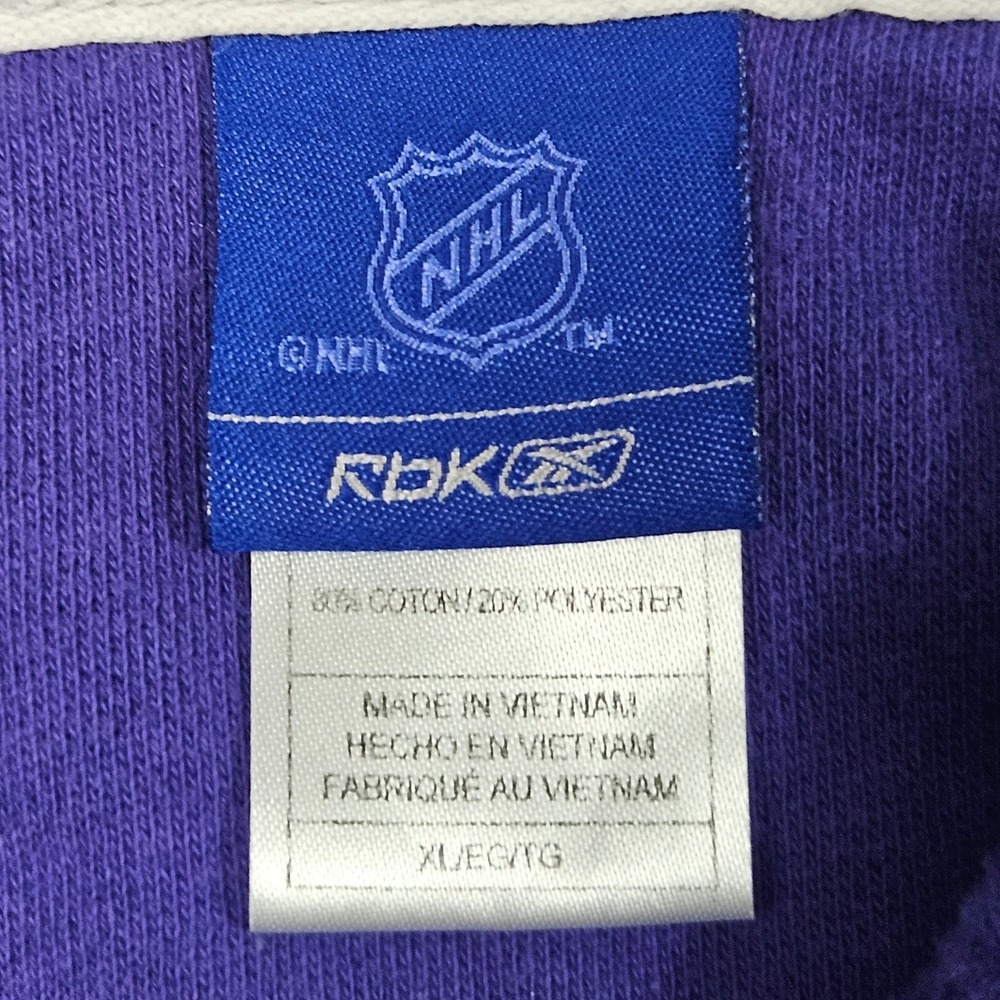 LA Kings Hoodie Womens XL Purple Reebok NHL Hockey Club Full Zip Sweatshirt Y2K - Picture 6 of 8